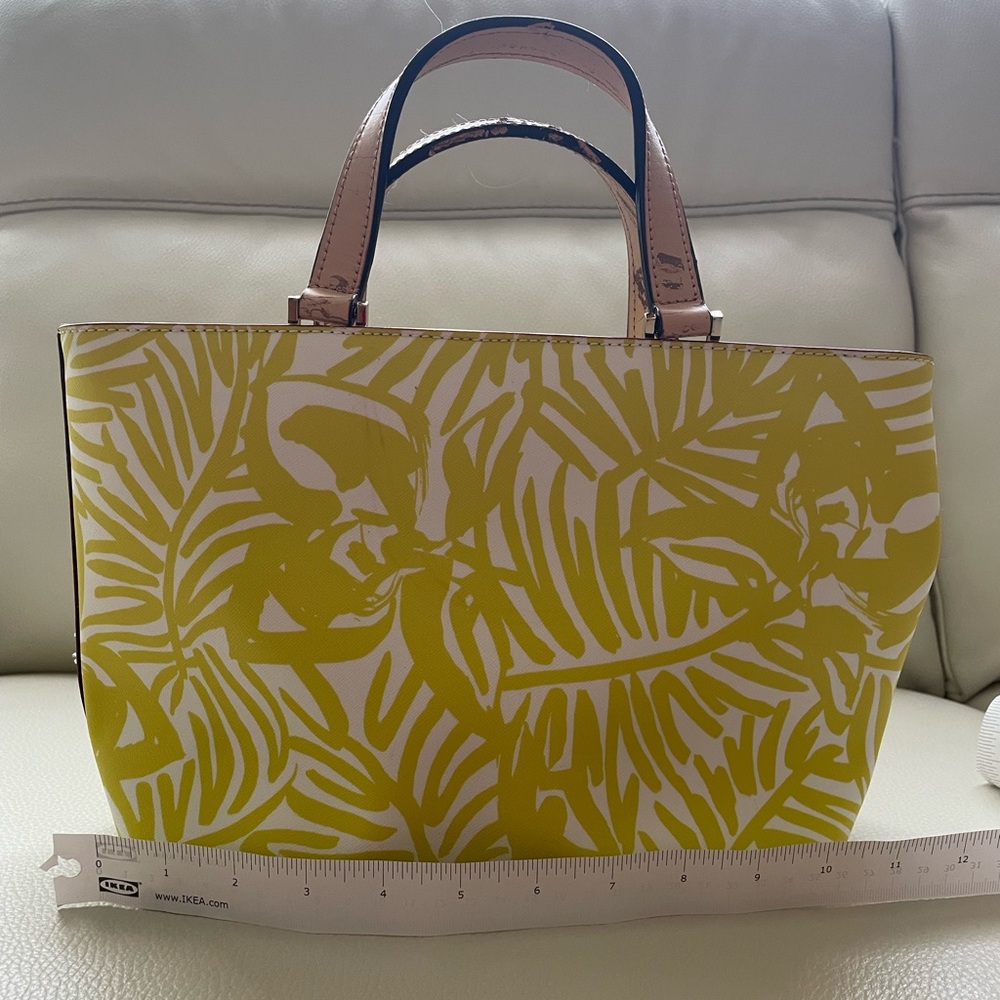 Stylish Yellow Patterned Handbag - image 2
